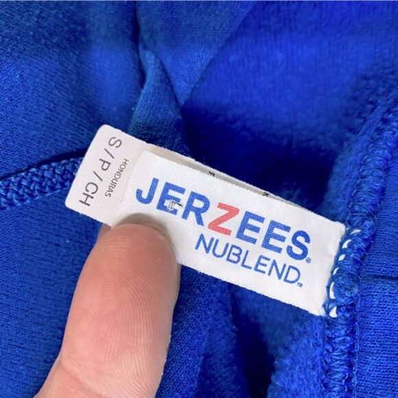 Vintage Jerzees Blue Lake Louise Pullover Hoodie S - Picture 3 of 16